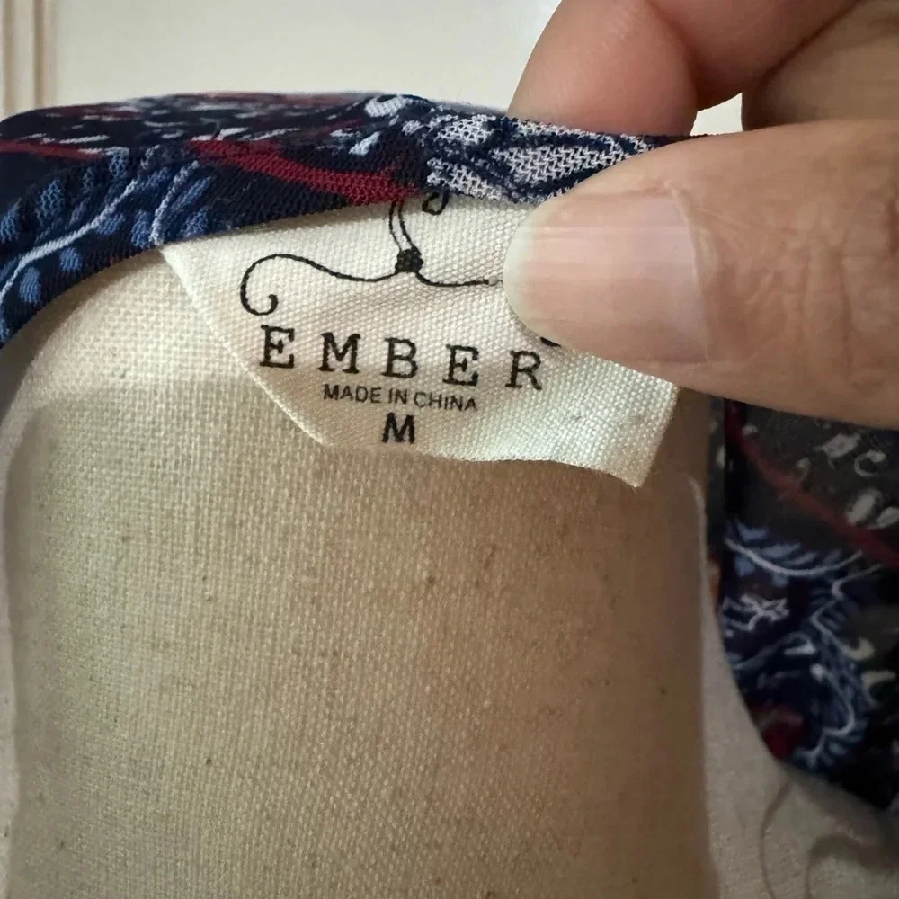 Ember Women's Duster Kimono Open Front Size Medium